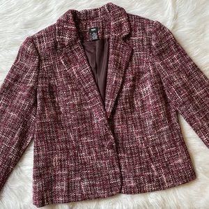 NWT MOSSIMO TWEED SINGLE BUTTON BLAZER JACKET XL